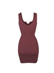 Solid Rib-Knit Bodycon Dress