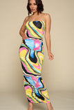 Porcha Color Wave Tube Dress